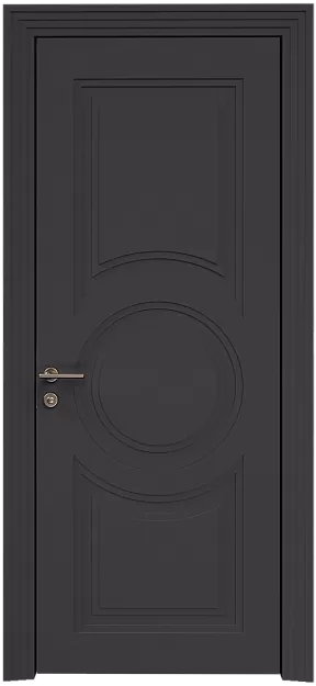 Межкомнатная дверь Ravenna Neo Classic Scalino, цвет - Черная эмаль по шпону (RAL 9004), Без стекла (ДГ)