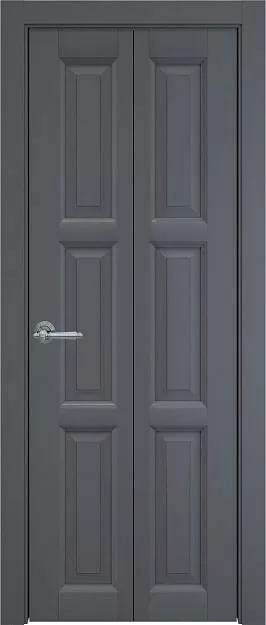 Межкомнатная дверь Porta Classic Milano Книжка, цвет - Графитово-серая эмаль (RAL 7024), Без стекла (ДГ)