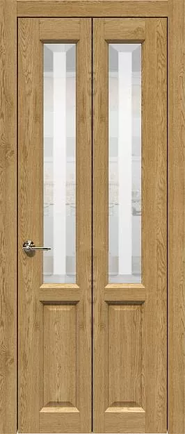 Межкомнатная дверь Porta Classic Dinastia Книжка, цвет - Дуб натуральный, Со стеклом (ДО)