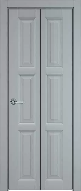 Межкомнатная дверь Porta Classic Milano Книжка, цвет - Серебристо-серая эмаль (RAL 7045), Без стекла (ДГ)