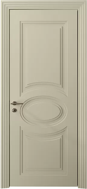 Межкомнатная дверь Florencia Neo Classic Scalino, цвет - Серо-оливковая эмаль (RAL 7032), Без стекла (ДГ)