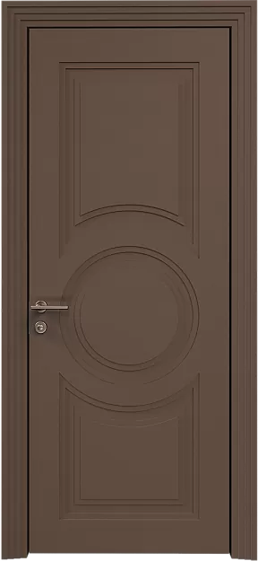 Межкомнатная дверь Ravenna Neo Classic Scalino, цвет - Коричневый Тик эмаль по шпону (RAL 050-50-10), Без стекла (ДГ)