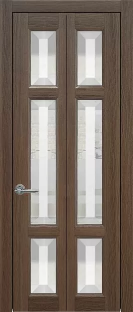 Межкомнатная дверь Porta Classic Siena Книжка, цвет - Дуб торонто, Со стеклом (ДО)