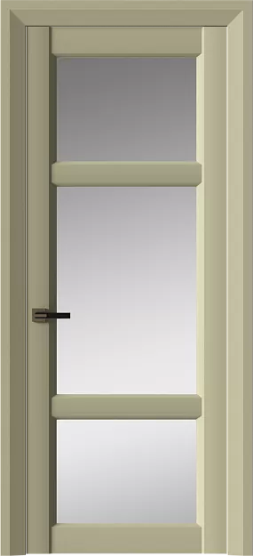 Межкомнатная дверь Siena Neo Classic Decoro, цвет - Серо-оливковая эмаль (RAL 7032), Со стеклом (ДО)