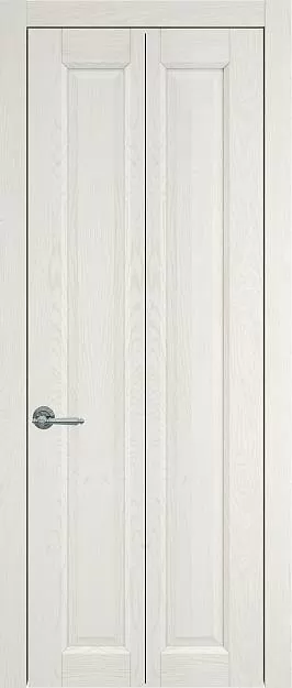 Межкомнатная дверь Porta Classic Domenica Книжка, цвет - Белый ясень nano-flex, Без стекла (ДГ)