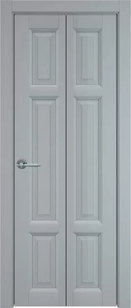 Межкомнатная дверь Porta Classic Siena Книжка, цвет - Серебристо-серая эмаль (RAL 7045), Без стекла (ДГ)