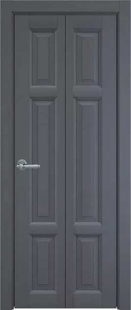Межкомнатная дверь Porta Classic Siena Книжка, цвет - Графитово-серая эмаль (RAL 7024), Без стекла (ДГ)