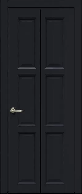 Межкомнатная дверь Porta Classic Milano Книжка, цвет - Черная эмаль (RAL 9004), Без стекла (ДГ)