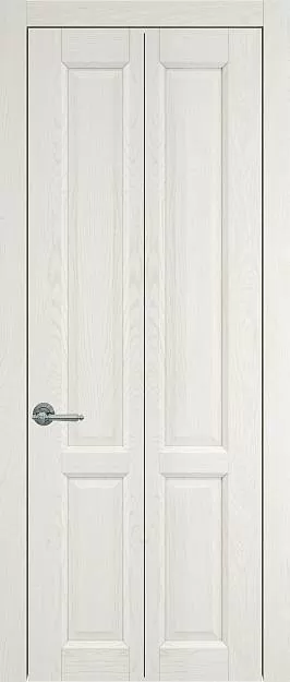 Межкомнатная дверь Porta Classic Dinastia Книжка, цвет - Белый ясень nano-flex, Без стекла (ДГ)