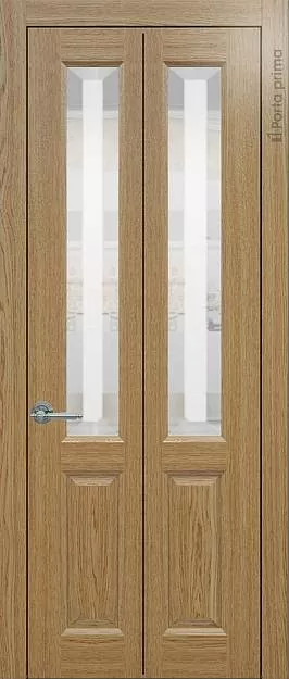 Межкомнатная дверь Porta Classic Dinastia Книжка, цвет - Дуб карамель, Со стеклом (ДО)