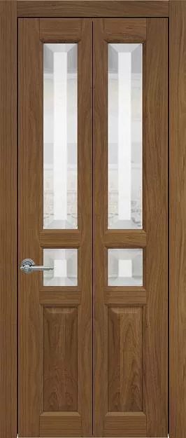 Межкомнатная дверь Porta Classic Imperia-R Книжка, цвет - Итальянский орех, Со стеклом (ДО)