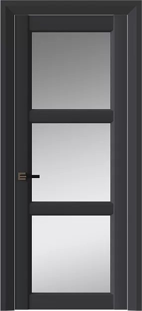 Межкомнатная дверь Milano Neo Classic Decoro, цвет - Графитово-серая эмаль (RAL 7024), Со стеклом (ДО)