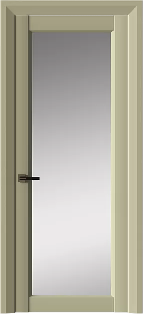 Межкомнатная дверь Domenica Neo Classic Decoro, цвет - Серо-оливковая эмаль (RAL 7032), Со стеклом (ДО)
