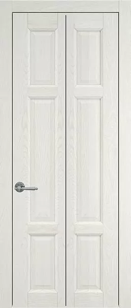 Межкомнатная дверь Porta Classic Siena Книжка, цвет - Белый ясень nano-flex, Без стекла (ДГ)