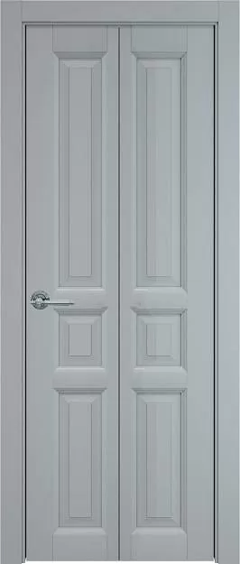 Межкомнатная дверь Porta Classic Imperia-R Книжка, цвет - Серебристо-серая эмаль (RAL 7045), Без стекла (ДГ)