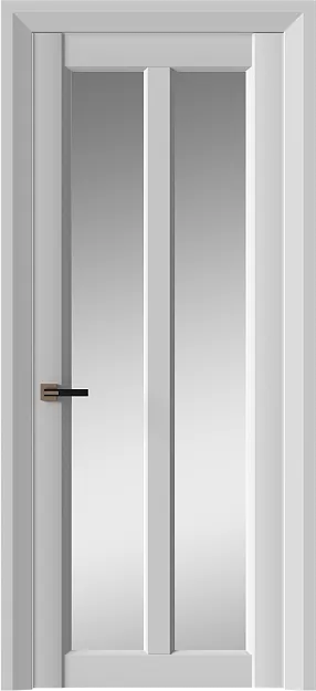 Межкомнатная дверь Prato Neo Classic Decoro, цвет - Серая эмаль (RAL 7047), Со стеклом (ДО)