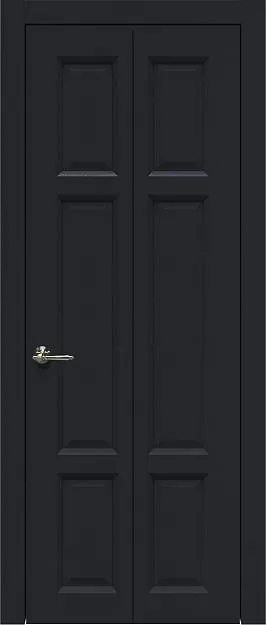 Межкомнатная дверь Porta Classic Siena Книжка, цвет - Черная эмаль (RAL 9004), Без стекла (ДГ)