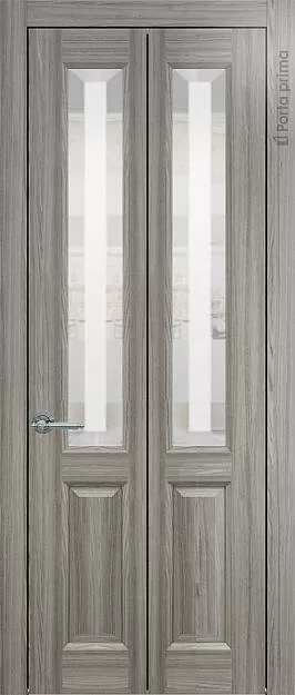 Межкомнатная дверь Porta Classic Dinastia Книжка, цвет - Орех пепельный, Со стеклом (ДО)