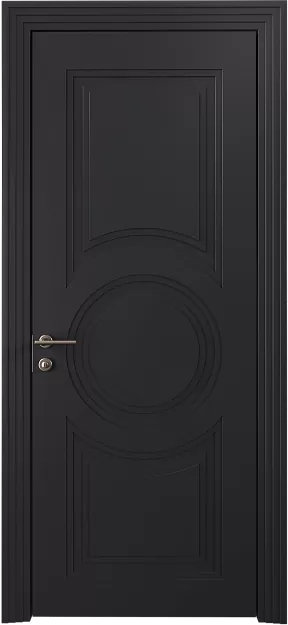 Межкомнатная дверь Ravenna Neo Classic Scalino, цвет - Черная эмаль (RAL 9004), Без стекла (ДГ)