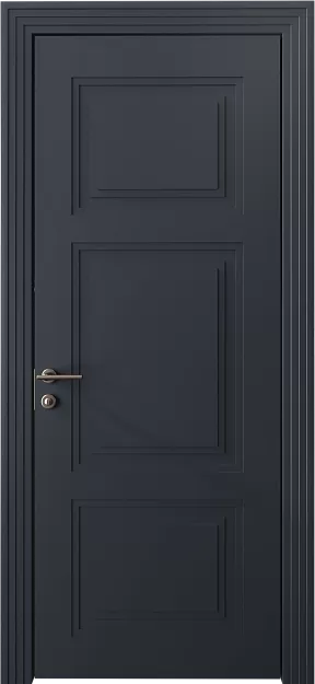 Межкомнатная дверь Siena Neo Classic Scalino, цвет - Графитово-серая эмаль (RAL 7024), Без стекла (ДГ)