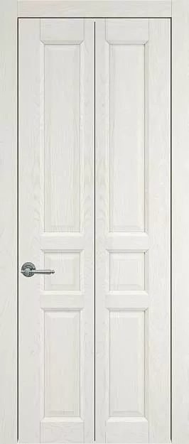 Межкомнатная дверь Porta Classic Imperia-R Книжка, цвет - Белый ясень nano-flex, Без стекла (ДГ)