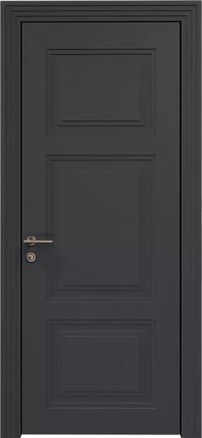 Межкомнатная дверь Siena Neo Classic Scalino, цвет - Графитово-серая эмаль по шпону (RAL 7024), Без стекла (ДГ)
