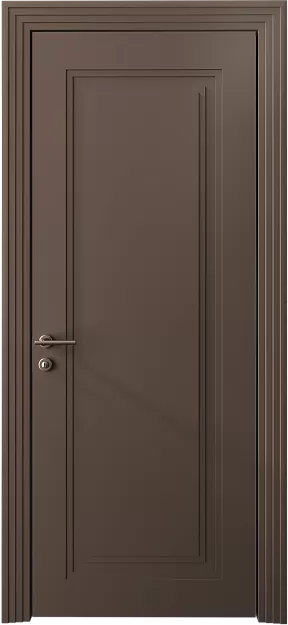 Межкомнатная дверь Domenica Neo Classic Scalino, цвет - Коричневый Тик эмаль (RAL 050-50-10), Без стекла (ДГ)
