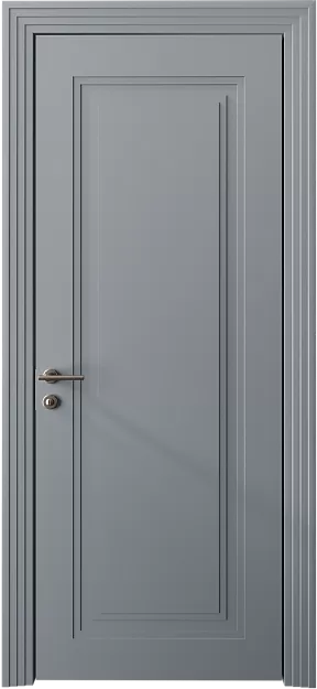 Межкомнатная дверь Domenica Neo Classic Scalino, цвет - Серебристо-серая эмаль (RAL 7045), Без стекла (ДГ)