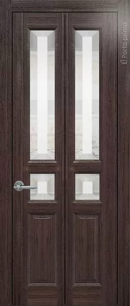 Межкомнатная дверь Porta Classic Imperia-R Книжка, цвет - Венге Нуар, Со стеклом (ДО)