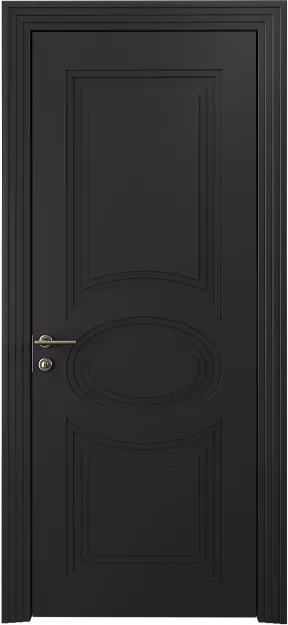 Межкомнатная дверь Florencia Neo Classic Scalino, цвет - Черная эмаль (RAL 9004), Без стекла (ДГ)