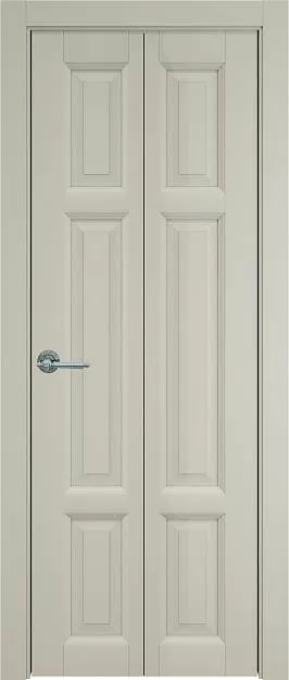 Межкомнатная дверь Porta Classic Siena Книжка, цвет - Серо-оливковая эмаль (RAL 7032), Без стекла (ДГ)