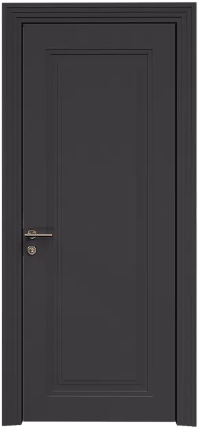 Межкомнатная дверь Domenica Neo Classic Scalino, цвет - Черная эмаль по шпону (RAL 9004), Без стекла (ДГ)