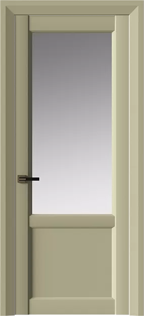 Межкомнатная дверь Dinastia Neo Classic Decoro, цвет - Серо-оливковая эмаль (RAL 7032), Со стеклом (ДО)