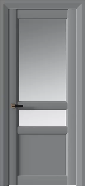 Межкомнатная дверь Imperia-R Neo Classic Decoro, цвет - Серебристо-серая эмаль (RAL 7045), Со стеклом (ДО)