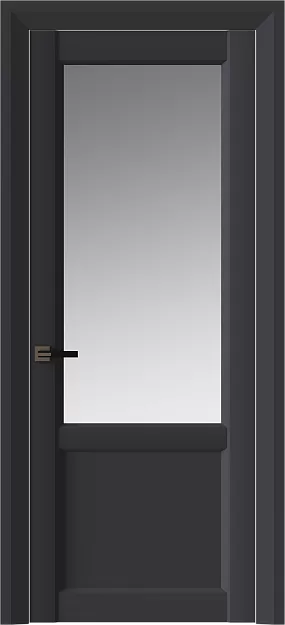 Межкомнатная дверь Dinastia Neo Classic Decoro, цвет - Графитово-серая эмаль (RAL 7024), Со стеклом (ДО)
