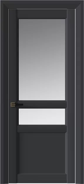 Межкомнатная дверь Imperia-R Neo Classic Decoro, цвет - Графитово-серая эмаль (RAL 7024), Со стеклом (ДО)