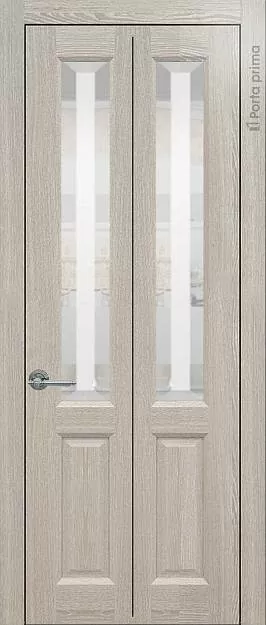 Межкомнатная дверь Porta Classic Dinastia Книжка, цвет - Серый дуб, Со стеклом (ДО)