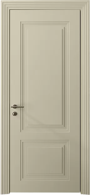 Межкомнатная дверь Dinastia Neo Classic Scalino, цвет - Серо-оливковая эмаль (RAL 7032), Без стекла (ДГ)