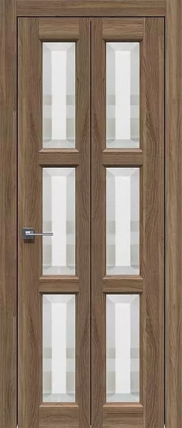 Межкомнатная дверь Porta Classic Milano Книжка, цвет - Рустик, Со стеклом (ДО)