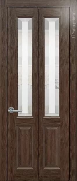 Межкомнатная дверь Porta Classic Dinastia Книжка, цвет - Дуб торонто, Со стеклом (ДО)