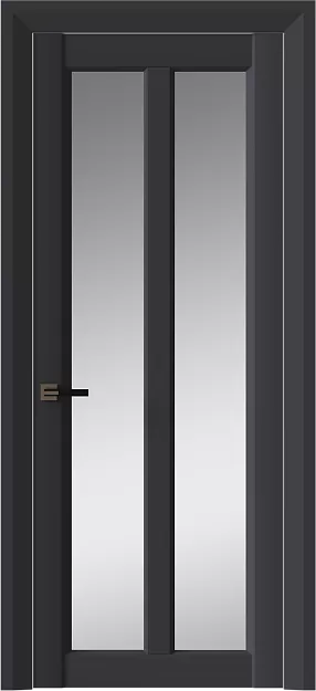 Межкомнатная дверь Prato Neo Classic Decoro, цвет - Графитово-серая эмаль (RAL 7024), Со стеклом (ДО)