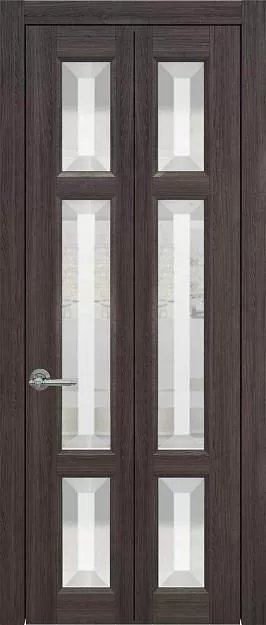 Межкомнатная дверь Porta Classic Siena Книжка, цвет - Венге Нуар, Со стеклом (ДО)