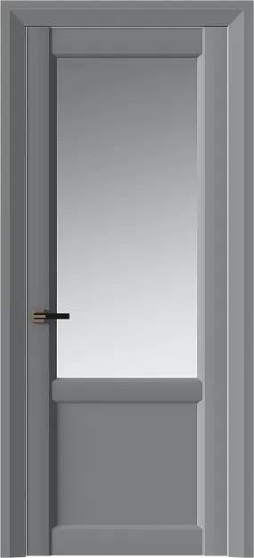 Межкомнатная дверь Dinastia Neo Classic Decoro, цвет - Серебристо-серая эмаль (RAL 7045), Со стеклом (ДО)